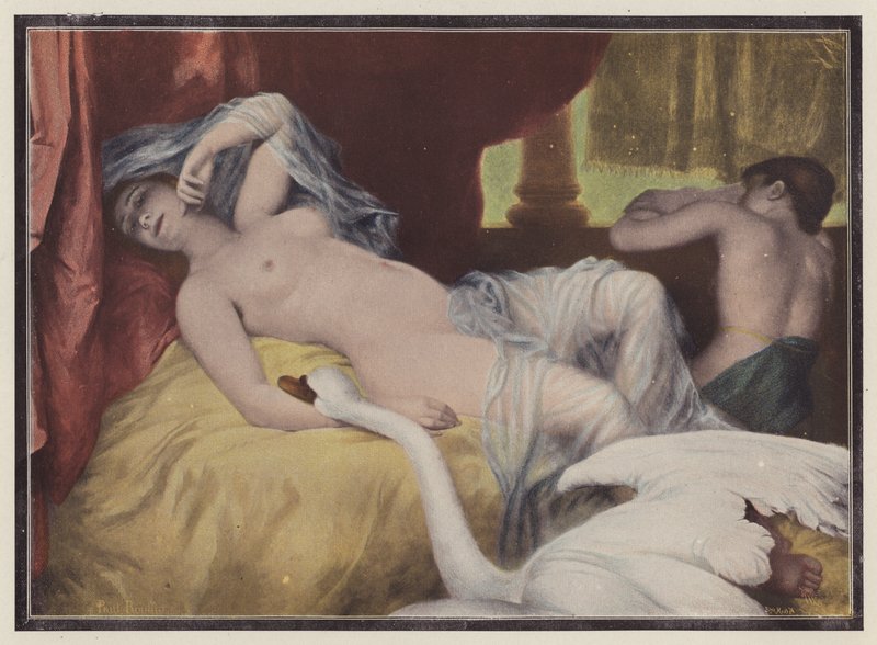 Leda, princesa espartana da mitologia grega (cor litho) de European School
