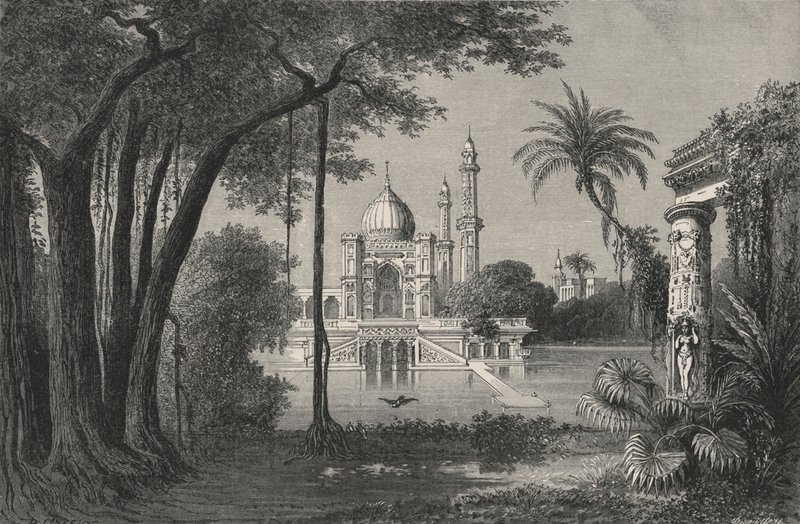 Les Jardins Du Grand Mogol (gravura) de European School