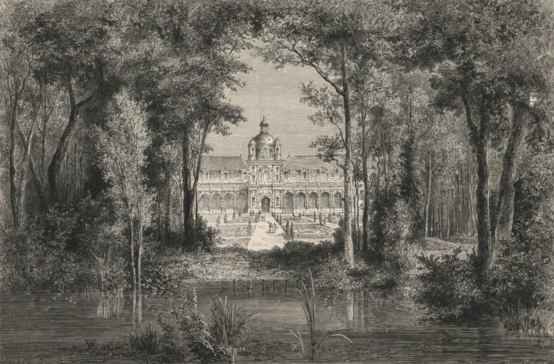 Os Tuileries sob Henri IV (gravura) de European School