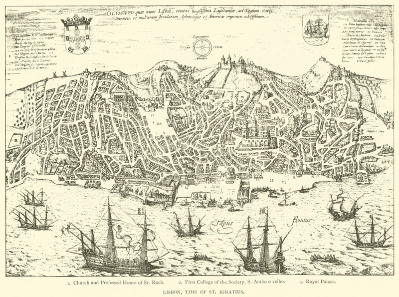 Lisboa, tempo de Santo Inácio (gravura) de European School