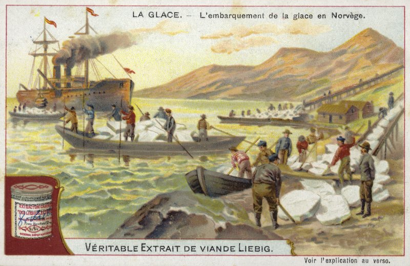 Carregando gelo em um navio; Noruega de European School