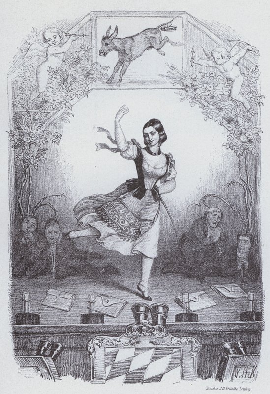 Lola Montez Dançando História da Baviera (litho) de European School