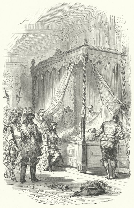 Luís XIV da França prestando homenagem ao cadáver de Jean V d