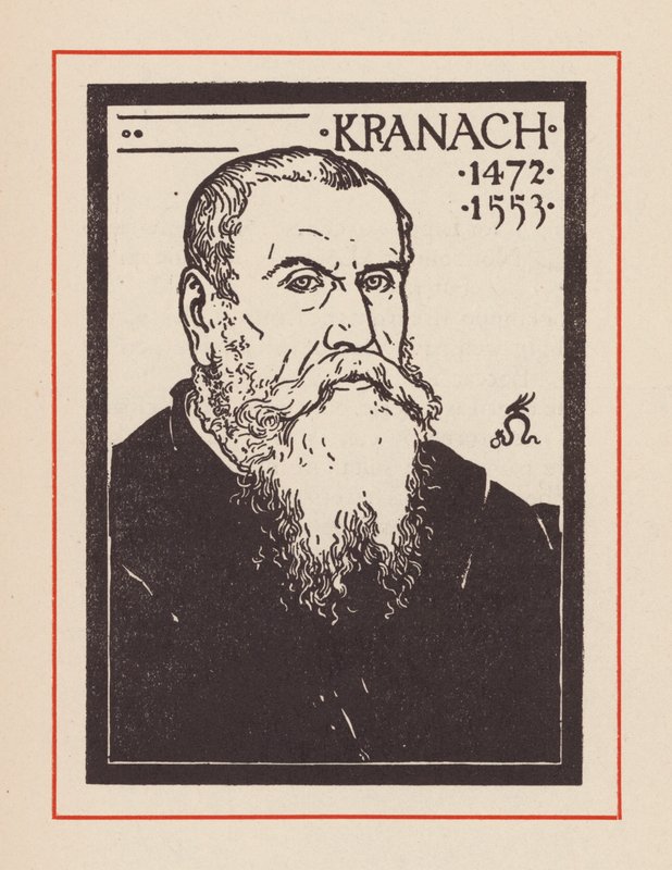 Lucas Cranach, o Velho, artista alemão do Renascimento (litografia) de European School