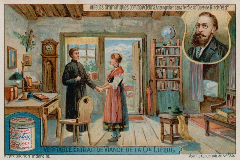 Ludwig Anzengruber em O pastor de Kirchfeld (o padre de Kirchfield) de European School