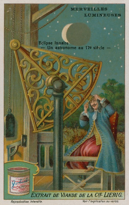 Eclipse Lunar e um astrônomo do século XVII de European School