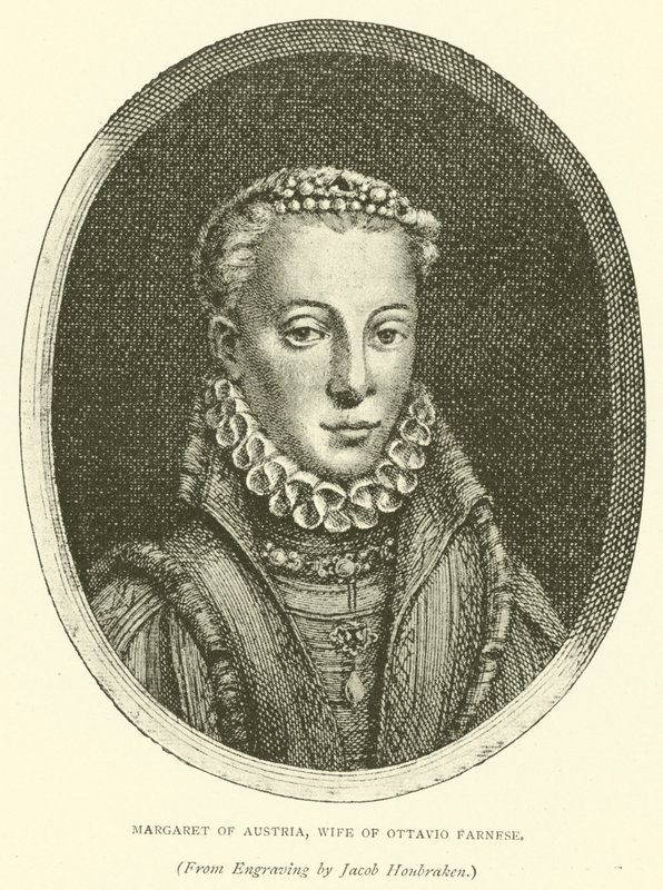 Margaret da Áustria, esposa de Ottavio Farnese (gravura) de European School