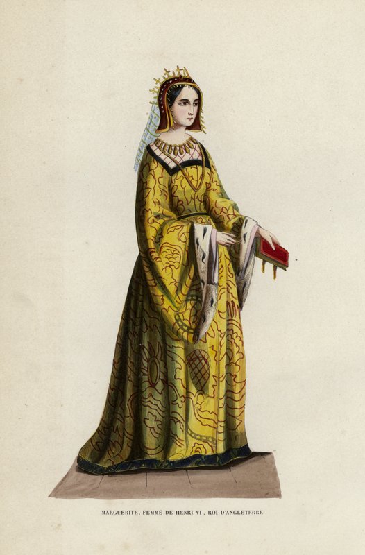 Margaret, Esposa de Henrique VI, Rei de Inglaterra (gravura colorida) de European School