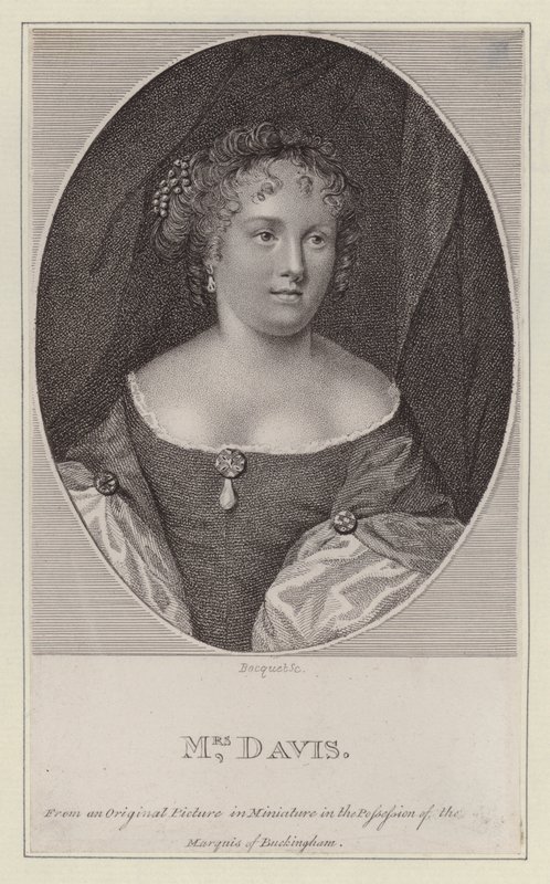 Mary Davis, atriz inglesa (gravura) de European School