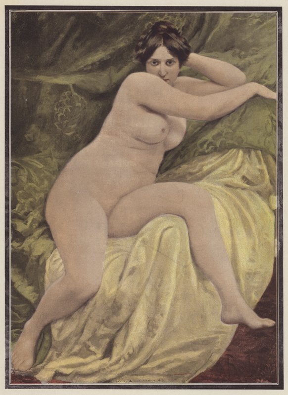 Meditando, mulher sentada numa cadeira (cor litho) de European School