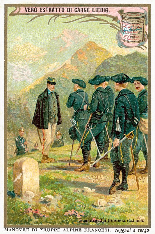 Encontro na fronteira italiana (chromolitho) de European School