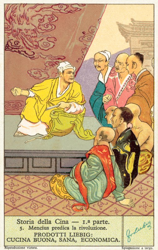 Mencius pregando revolução (chromolitho) de European School