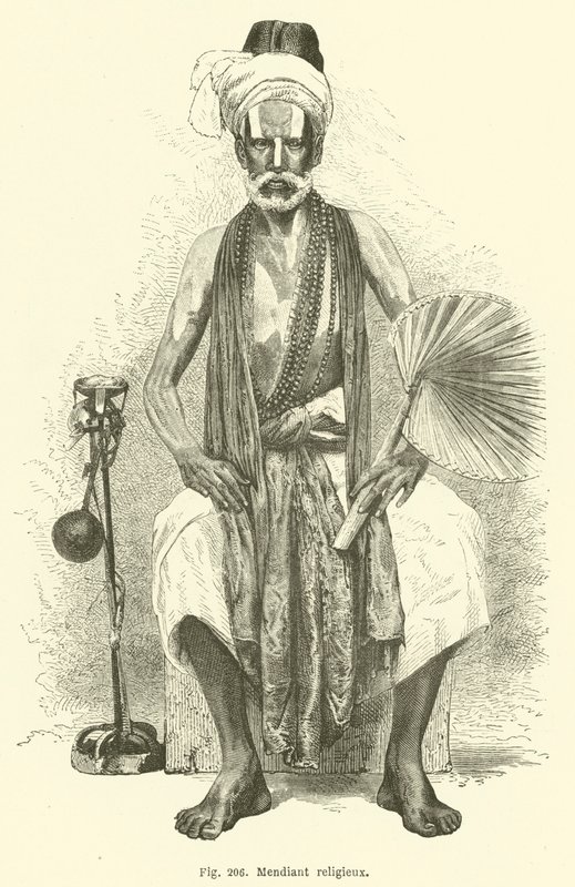 Mendigo religioso (gravura) de European School