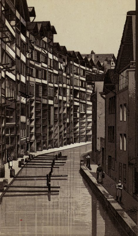 Metz: Rua Gerber (litho) de European School