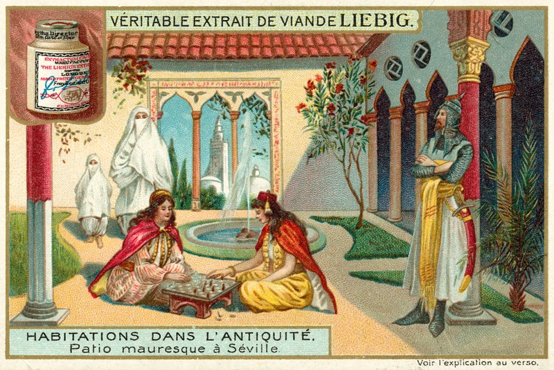 Pátio mouro em Sevilha (chromolitho) de European School