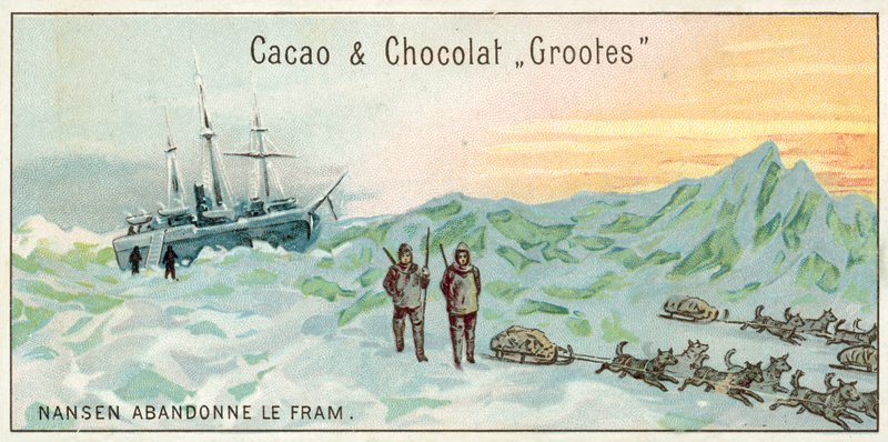 Nansen abandona o Fram (chromolitho) de European School