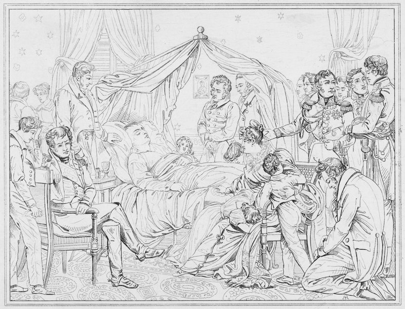 Napoleão: Mort, Morte (gravura) de European School