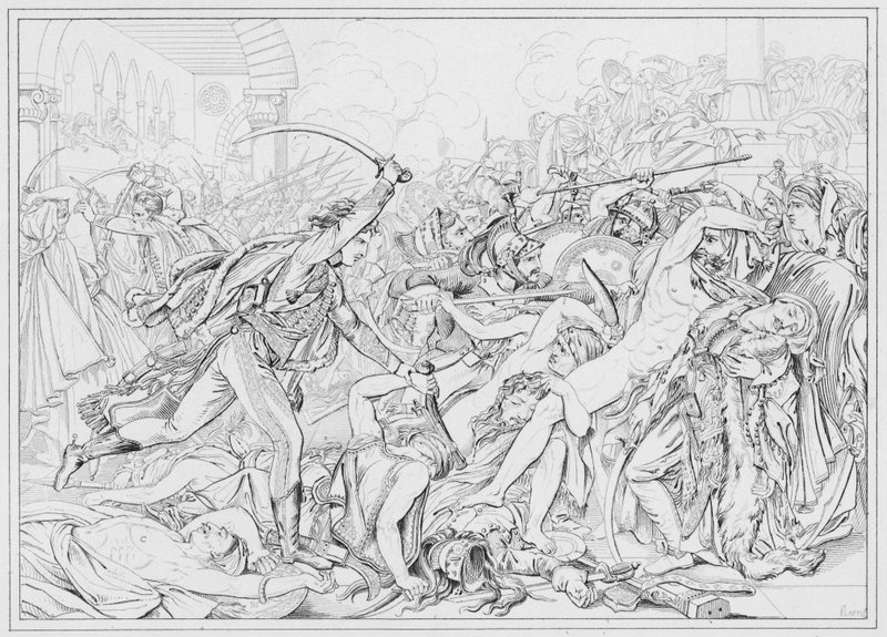 Napoleão: Revolte du Caire, Revolta do Cairo (gravura) de European School