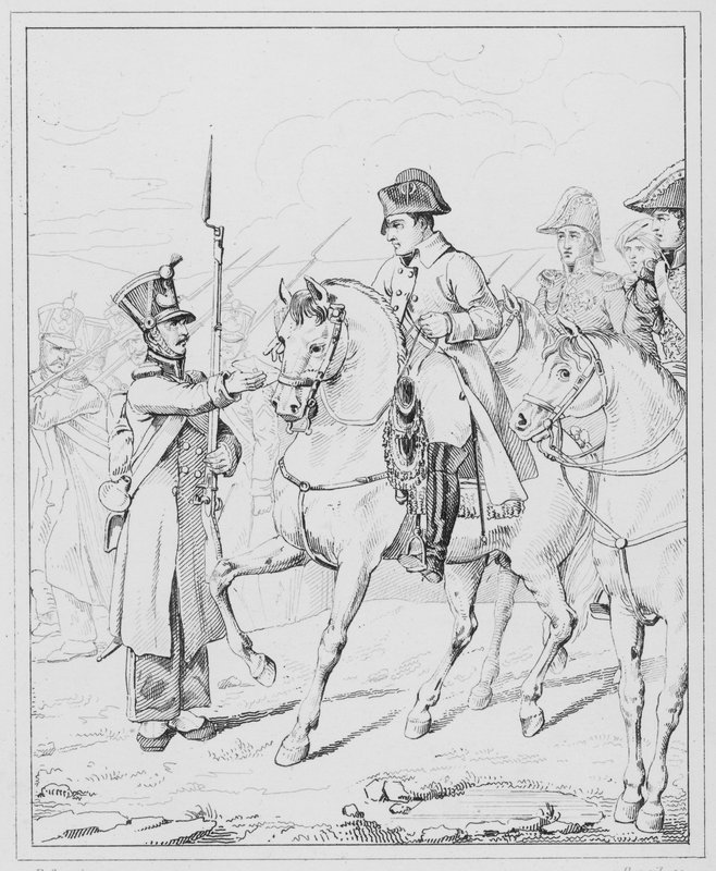 Napoleão: Sire ma mere est vieille et infirme, Sire my mother is an old and infirme woman (gravura) de European School