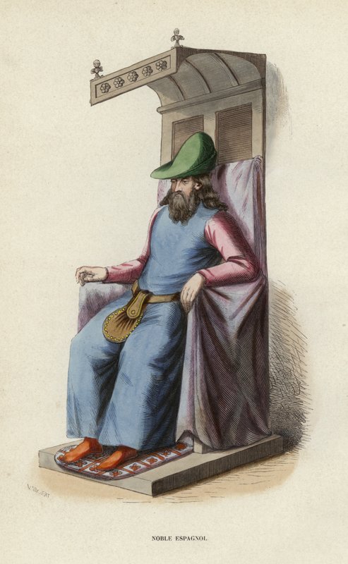 Noble Espagnol (gravura colorida) de European School
