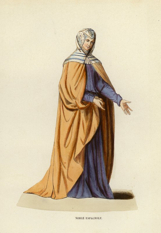 Nobre Espanhol (gravura colorida) de European School