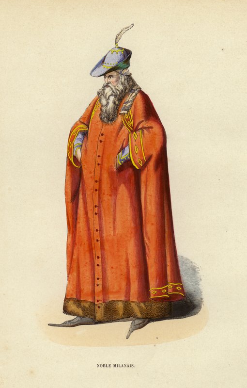 Noble Milanais (gravura colorida) de European School