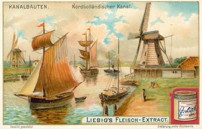 Noordhollandsch Kanaal, Países Baixos (chromolitho) de European School