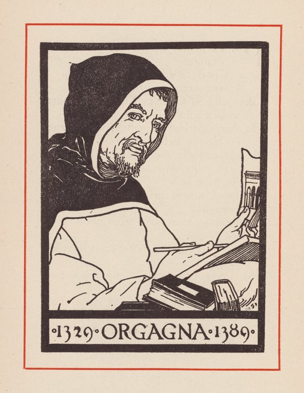 Orcagna, artista e arquiteto medieval italiano (litografia) de European School