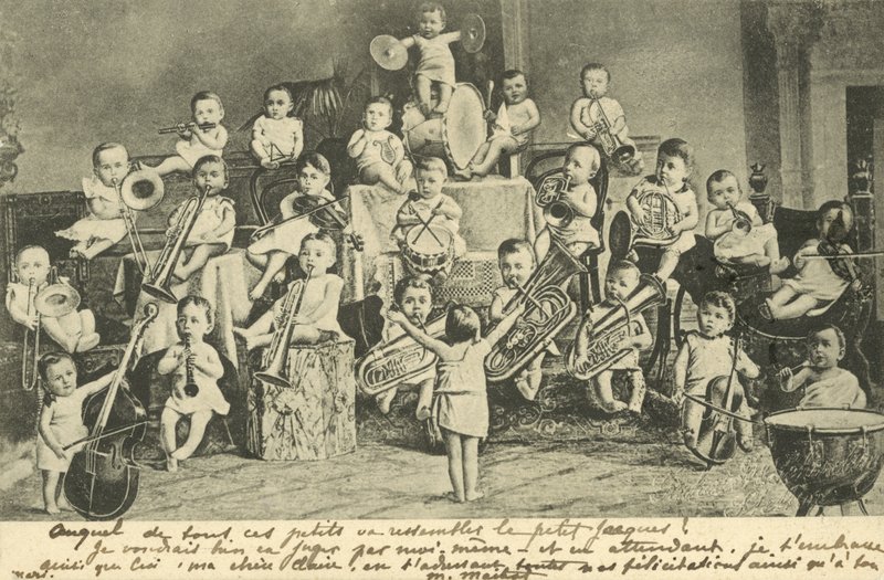 Orquestra de bebés (litografia) de European School