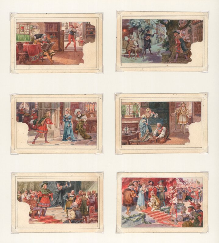 Arte original para um conjunto de cartões Liebig: Wagner, Die Meistersinger (guache em papel) de European School