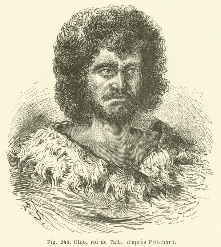 Otoo, rei de Taiti, depois de Pritchard (gravura) de European School