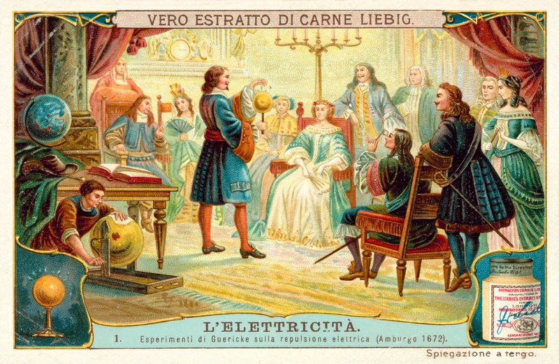 A experiência de Otto von Guericke em repulsão eletrostática, Hamburgo de European School
