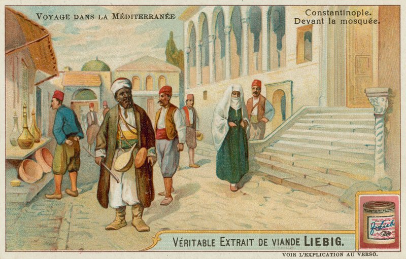 Fora da mesquita em Istambul de European School