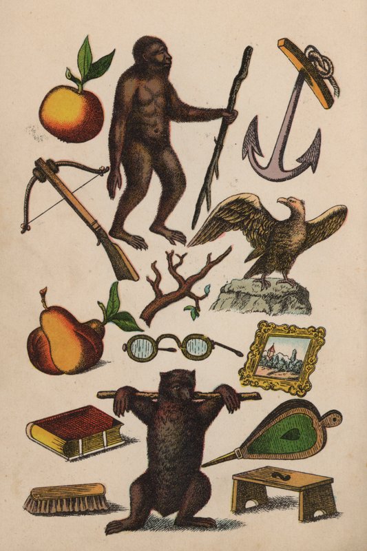 Página do Livro Mágico (litografia a cores) de European School