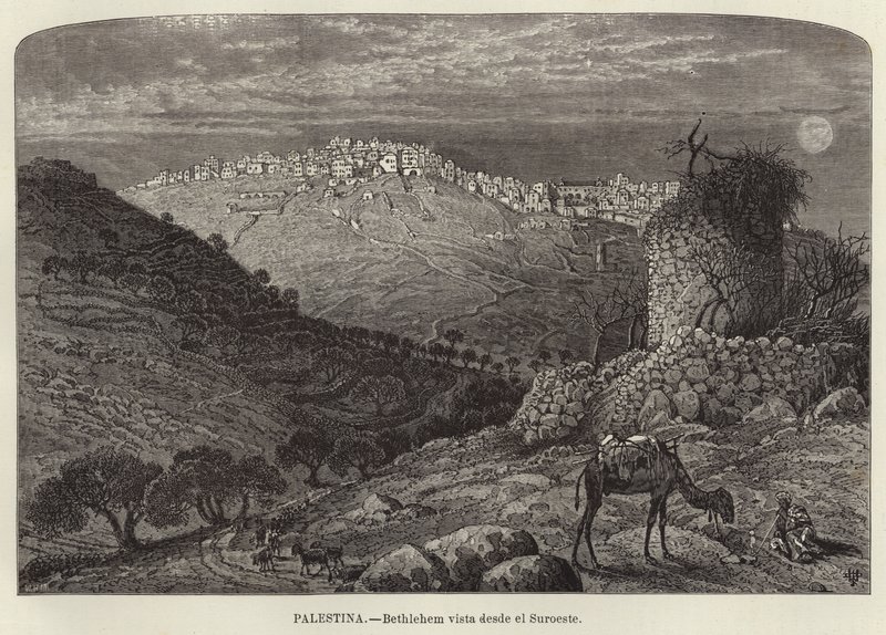 Palestina, vista de Belém do Sudoeste de European School