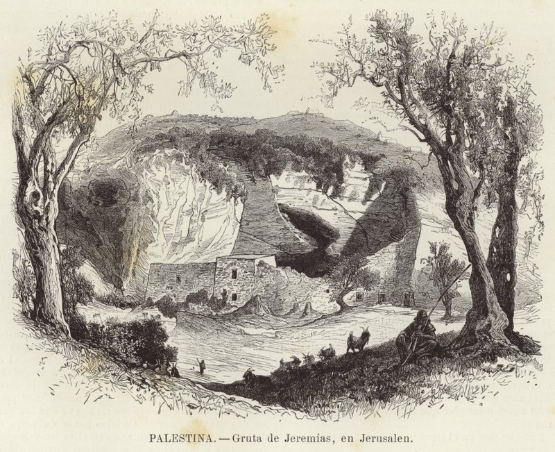 Palestina, Gruta de Jeremias, em Jerusalém de European School