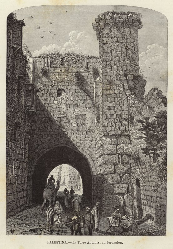 Palestina, a torre de Antonia, em Jerusalém de European School
