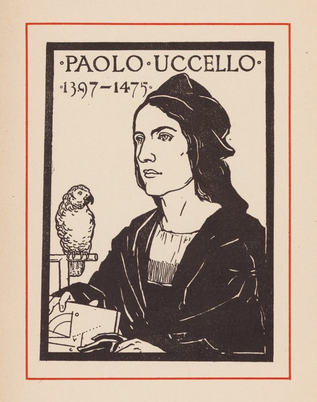 Paolo Uccello, artista e matemático medieval italiano (litografia) de European School