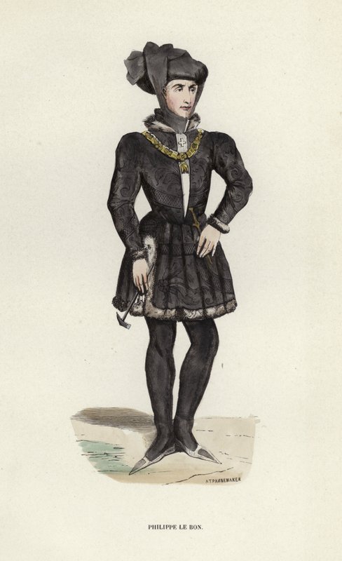Philippe Le Bon (gravura colorida) de European School