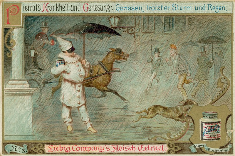 Pierrot na chuva (chromolitho) de European School