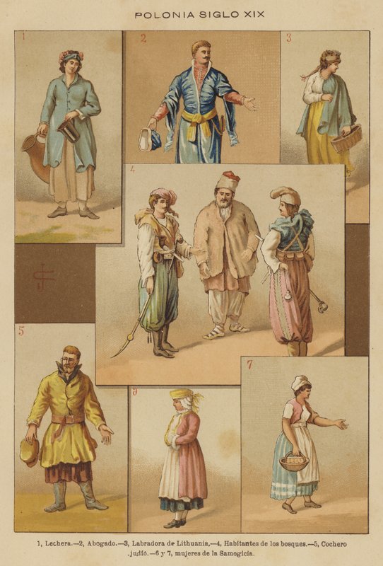 Polónia Século XIX (cor litho) de European School