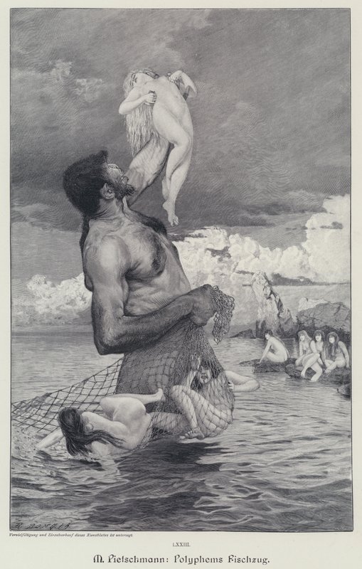 A captura de Polifemo (gravura) de European School