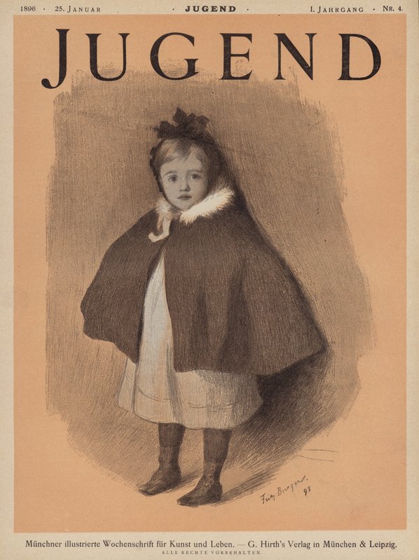 Retrato de uma menina usando uma capa (cor litho) de European School