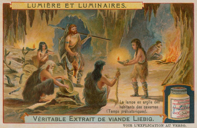 Lâmpadas de argila pré-históricas de European School