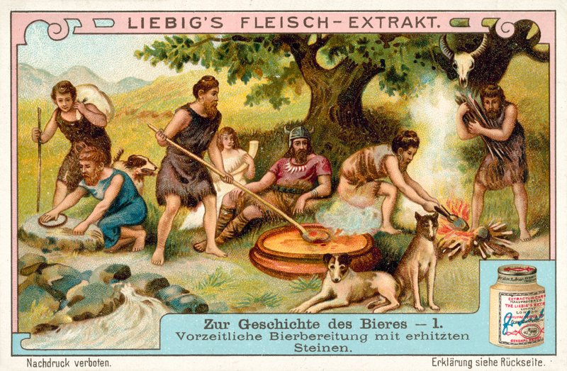 Produção de cerveja pré-histórica utilizando pedras aquecidas (chromolitho) de European School