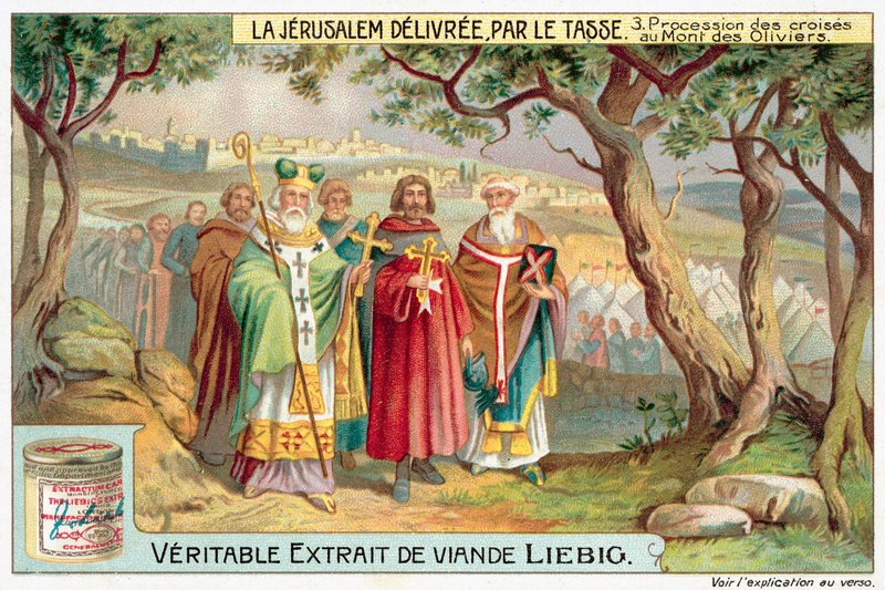 Procissão das Cruzes no Monte das Oliveiras (chromolitho) de European School