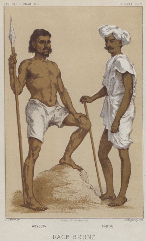 Corrida Brune, Abyssin, Indou (chromolitho) de European School