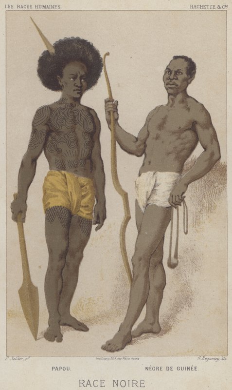 Raça Noire, Papou, Black de Guinee (chromolitho) de European School