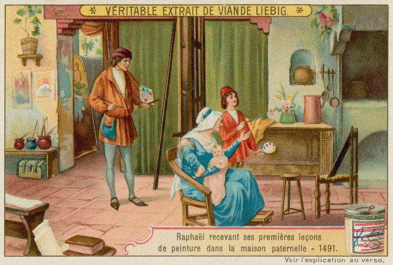 Primeira lição de pintura de Raphael de European School