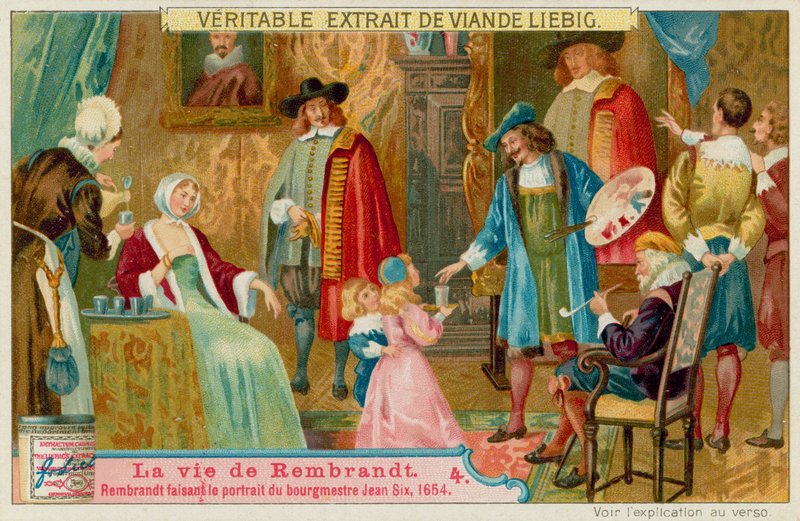 Rembrandt pinta o quadro de seis de janeiro de European School